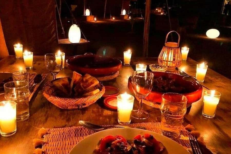 Marrakech: Agafay Desert Camel, Quad Bike & Dinner Show - Dinner under the stars: tagines, salads, seasonal desserts, plus a live show