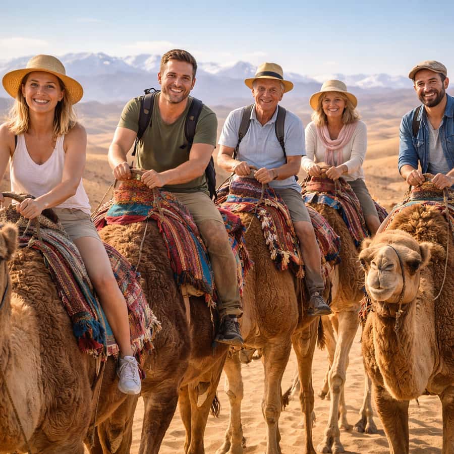 Marrakech: Agafay Desert Camel Ride & Quad with Dinner Show - Agafay Desert: Rock Dunes and Atlas Views, Not Long Flights