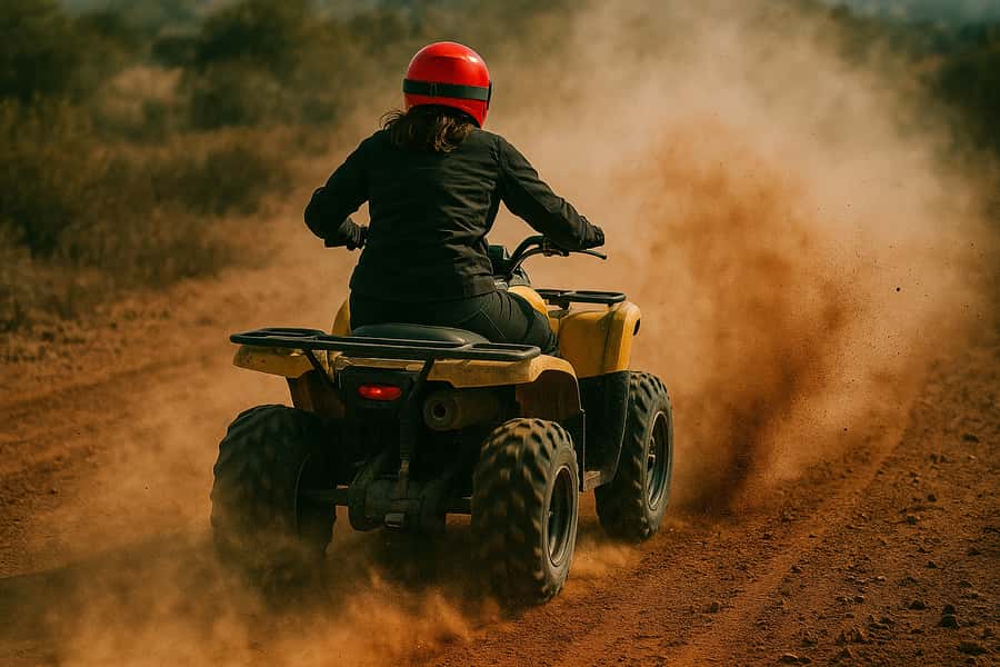 Marrakech: Agafay Desert Quad Bike with Camels & Dinner Show - Pickup, Drive, and Views Leaving Marrakech