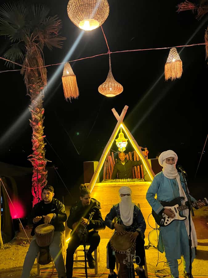 Marrakech: Agafay Desert Quad & Camel Rides, Dinner & Show - The show after dinner: Berber music, Gnawa energy, and the fire show finale