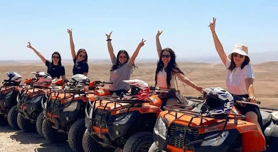 Marrakech: Agafay Desert Quad Camel Rides, Pool, Dinner Show - Moroccan dinner under the stars: food plus a full show