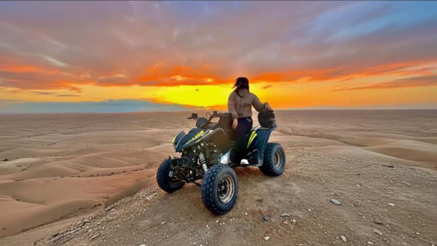 Marrakech: Agafay Desert Tour Quad bike & Dinner fire show - From Marrakech to Agafay: Sunset Views Without Going All the Way to the Sahara