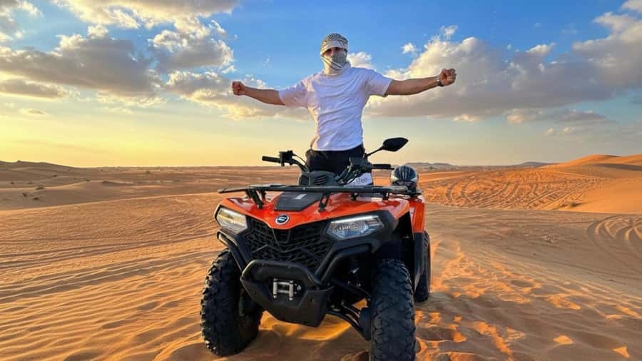 Marrakech: Agafay Desert Tour Quad bike & Dinner fire show - Quad Biking in Agafay: 40 Minutes, Shared Rides, Real Fun