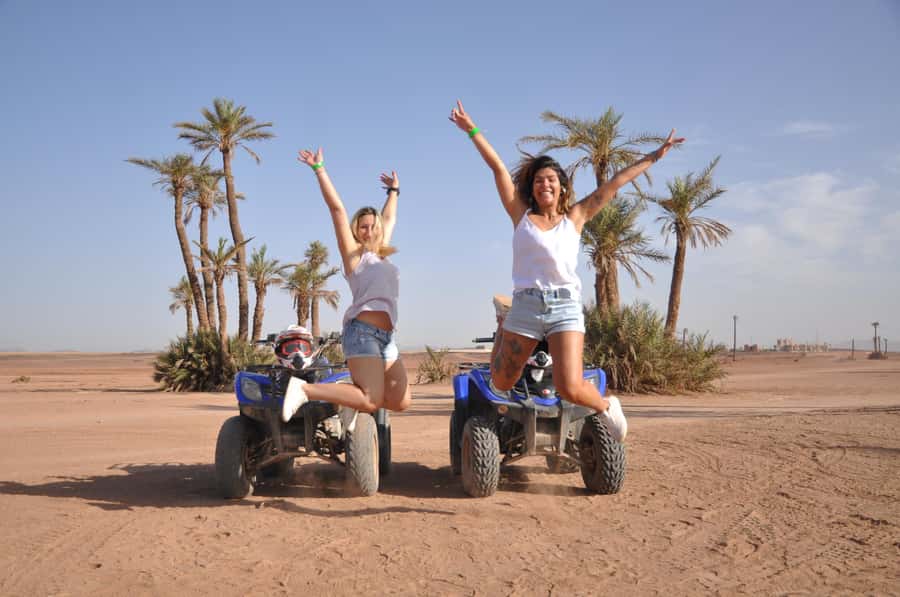 Marrakech: Desert and Palm Grove Quad Tour with Tea - Palmeraie Palm Grove Stops: Photos, Shade, and a Green Desert Contrast