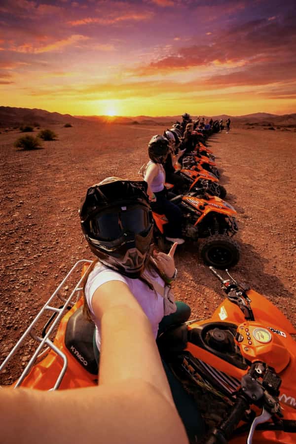 Marrakech Desert Sunset: Quad Biking, Dinner & Fire Show - The camp pool break: comfort in the middle of desert air