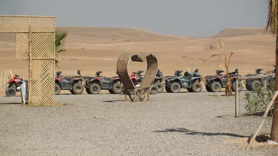 Marrakech Desert Sunset: Quad Biking, Dinner & Fire Show - Fire show and live music: what the evening entertainment feels like