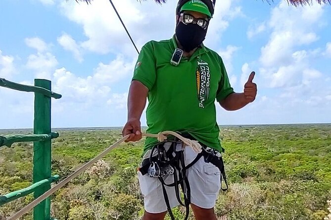 Maya Adrenaline: ATV, Ziplines & Cenote From Playa del Carmen. - Zipline Circuit of 4 Lines: The 1 km Run and 45 m Height