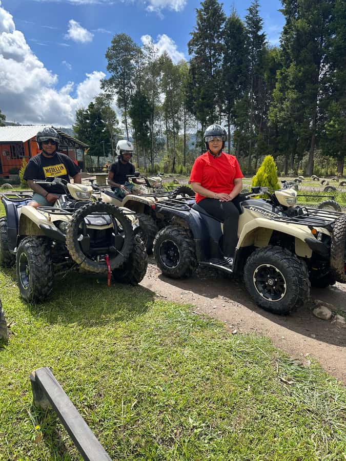Medellin: ATV Tour 3 Mountains - Coffee breaks, lunch options, and the trout farm finish