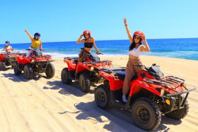 Migriño Beach and Desert ATV Tour in Cabo - Cactus ATV facilities: safety gear and the Aviary stop
