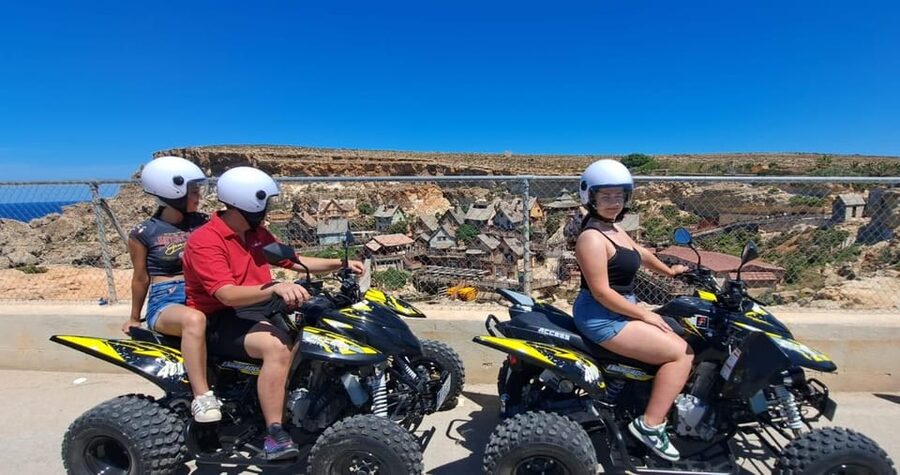 North Malta: Quad Bike Tour with Scenic Land, Sea & Swimming - Mellieha Village Centre and the final square stop