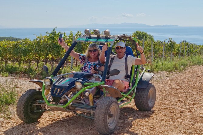 (Official) Korcula Buggy: Our History, Food & Wine (Ana & Branko) - Pržina Beach swim time: sandy, sun, and keep it sober