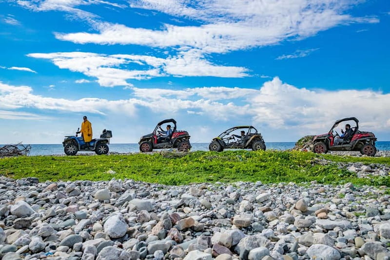 Paphos: 4x4 ATV & Buggy Safari Tour to Aphrodite's Rock - Aphrodite’s Rock at sea level: tunnel access, rock climbing, and swim time