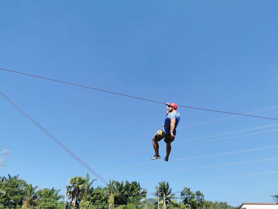 Phuket: Monkey Cave, Water Rafting, Zipline with ATV Option - Zipline over the forest: 150-meter lines, real fun, not unlimited thrill