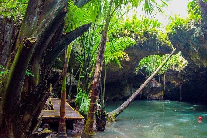 Private Jeep to Jade Cavern, Punta Sur & ATV Tour: All-Inclusive - Jade Caverns (Cenote Chempita): the swim-jump payoff