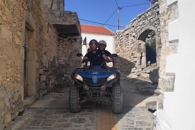 Quad ATV Safari from Georgioupolis Area - Old Olive Press Stop: Where the Story Gets Concrete
