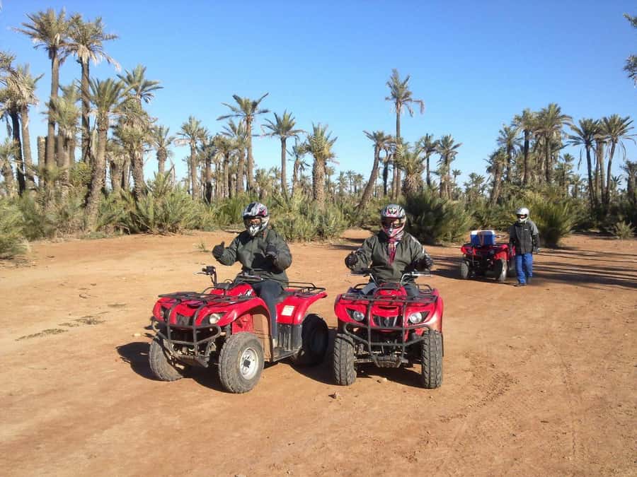 Quad Bike Activity in Marrakech Palmeraie - Tea stop in the desert area: a calm break with a cost note