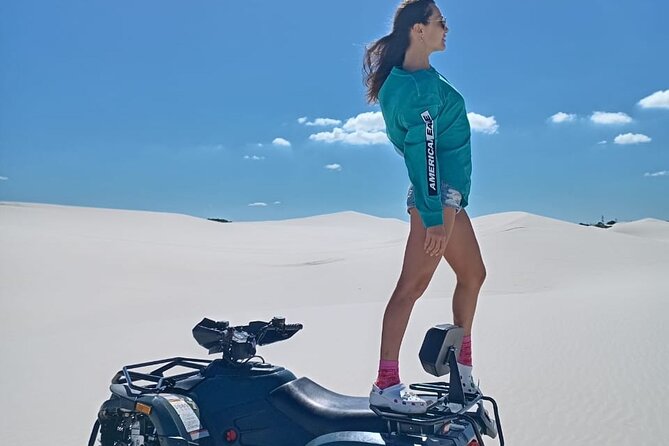 Quad bike in the Atlantis sand dunes Cape Town - Automatic quads + real instruction = beginner-friendly riding