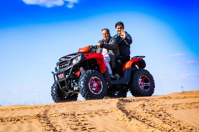 Quad Bike & Premium Desert Safari, with BBQ Dinner with 6 shows - Quad Biking in Al Lahbab and the Sunset Rhythm