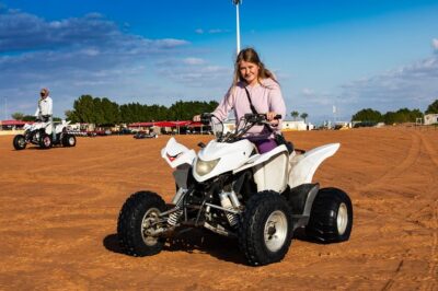 Quad Bike & Premium Desert Safari, with BBQ Dinner with 6 shows - The Pickup Ride: Dubai, Sharjah, or Ajman to the Desert Start