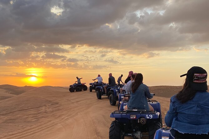 Quad Bike Tour 1 Hr 350 CC Yamaha Sandsurf & Refreshment - Desert Thrills Start With Air-Conditioned Pickup