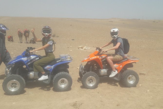 Quad Biking & camel ride Agafay desert with Lunch or dinner - Camel Ride in the Agafay Arid Ground: A Slower View of the Same Day