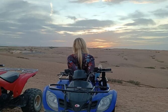 Quad Biking & Camel Ride in Agafay Desert with Dinner Show - Sunset dinner show in a nomad tent with tajine and tea