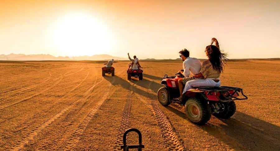 Quad biking in Agafay Desert with lunch & Camel Ride & pool - Lunch by a Berber family: tajine, salad, bread, and fruit