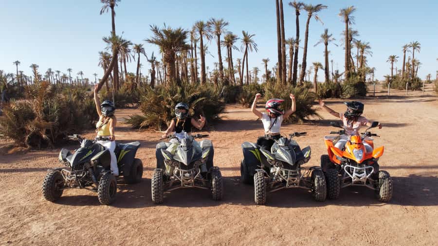 Quad biking in Marrakech's desert palm grove - Safety first, then control of your ATV