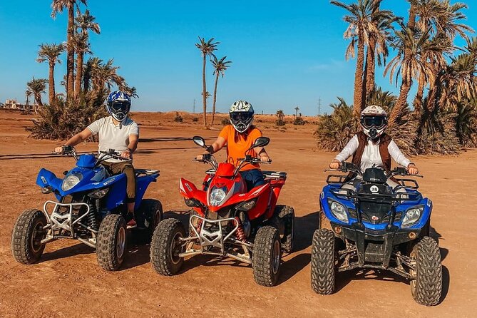 Quad ride at the desert of the Palmeraie of Marrakech - On-Site Setup: Instructions, Helmets, and Why Beginners Usually Do Fine