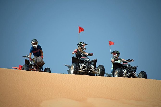 RAK Quad Bike Tour with Return Transfer - A Fast Desert Fix: Quad Bikes Plus Camel and Sandboarding