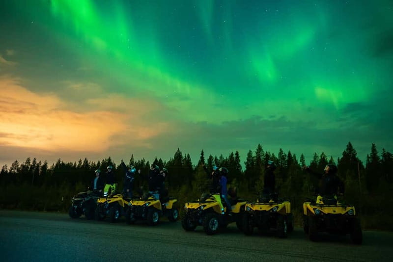 Rovaniemi: Northern Lights Quad Bike Tour - Quad biking in the Lappish countryside: shared ATVs on real snow trails