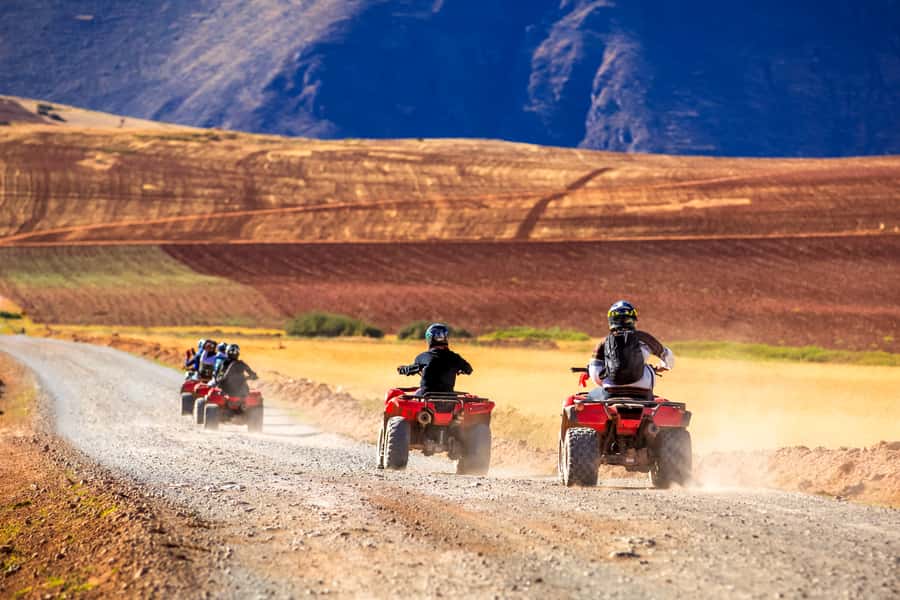 Sacred Valley: Maras & Moray by Quad Bike from Cusco - Urubamba Mountain views on dirt roads: speed, dust, and photo stops