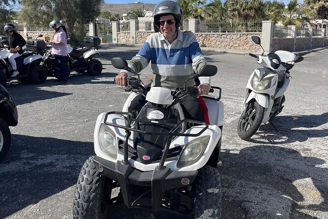 Santorini ATV Highlights Tour: Oia, Viewpoints & Volcanic Beaches - Pyrgos and the Venetian Castle Pass-By Moment