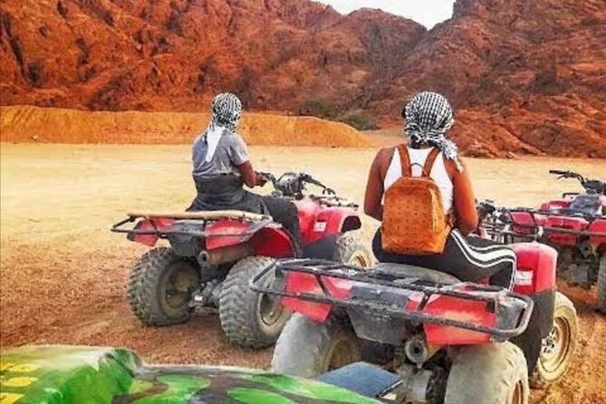 Sharm: Quad Bike or Car Buggy, Camel ride & optional VIP Bedouin Dinner & Show - Bedouin Tent Moment and Camel Ride Photos