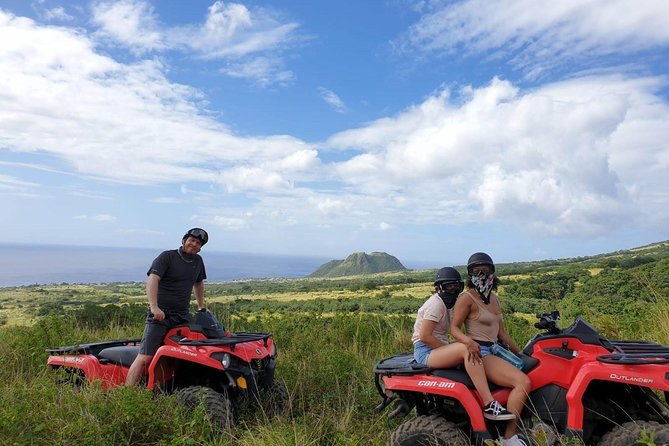 St Kitts Private ATV Adventure - At Spectrum ATV Tours: helmets, goggles, and that first practice lap
