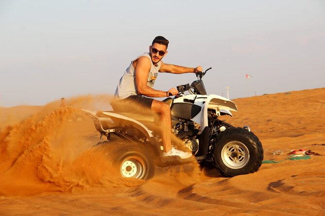 Sunrise Desert safari With Quad bike ride Sandboard & Camel ride - Dune Bashing With a Professional Guide: The Real Desert Thrill