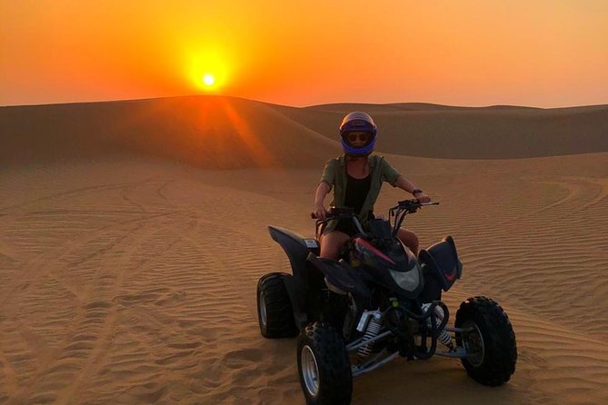 Sunset Quad Bike Tour Dubai (Deep desert ride , sunset in desert) - Sunset views and photo time in the dunes