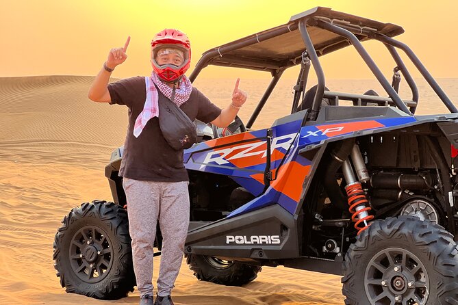 Sunset Safari with BBQ Dune Drive Camel Ride & Dune Buggy option - Modern Bedouin-style camp: coffee, dates, BBQ buffet, and performances