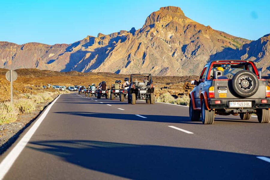Tenerife: Teide Mountain On-Road Guided Quad Tour with drink - The final quad riding stretch and the pass-by segment