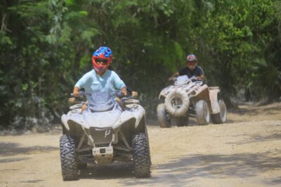 Top ATV's in Mexico includes Cenote, Ziplines, snack & transport. - ATV jungle roads: what you’ll feel on that mud track