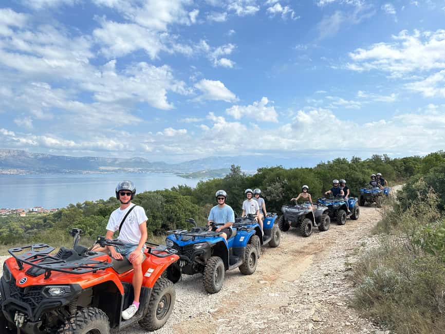 Trogir, Žedno: Čiovo Island 100% Off-Road Quad ATV Tour - Rain, raincoats, and muddy puddle reality