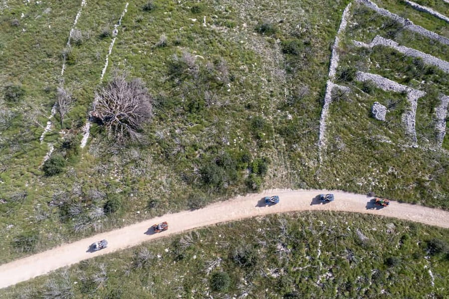 Trogir, Žedno: Čiovo Island 100% Off-Road Quad ATV Tour - 2-hour vs 3-hour: the southern route and the swim break