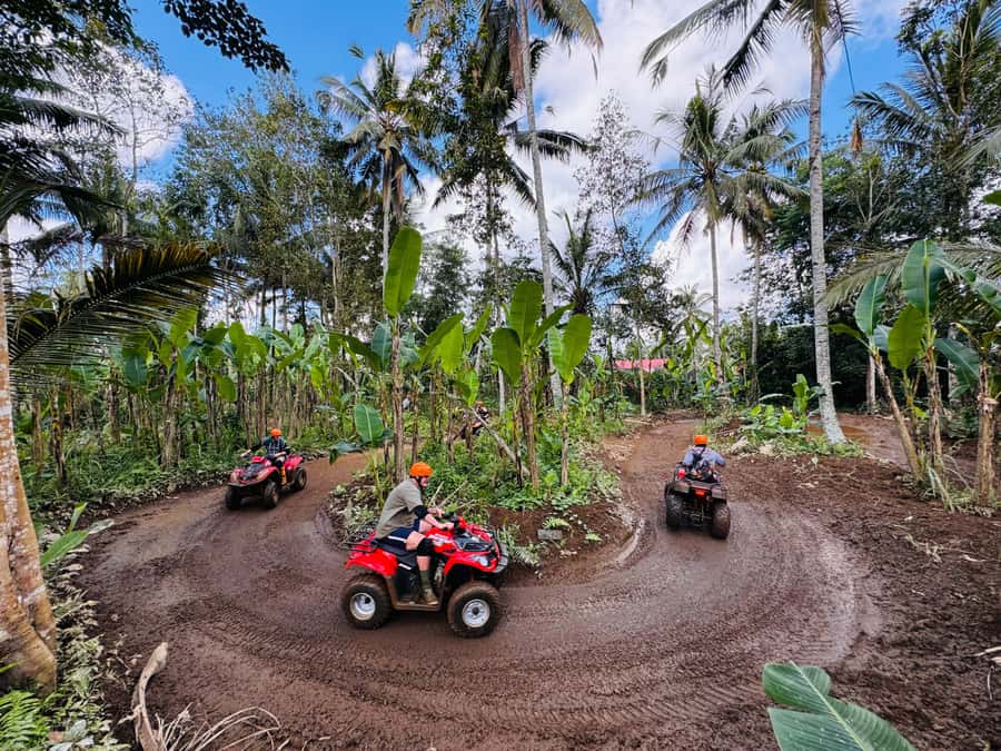 Ubud: ATV Quad Bike & Zip-Line Adventure with Meal - Safety gear, shower access, and what to bring for a wet, muddy day