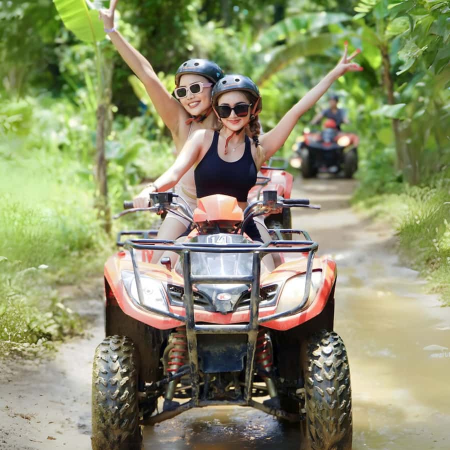 Ubud Bali ATV Alasan Adventure Gorila Cave & Cretya Pool Bar - Gorilla Cave and river crossing: the points you’ll remember