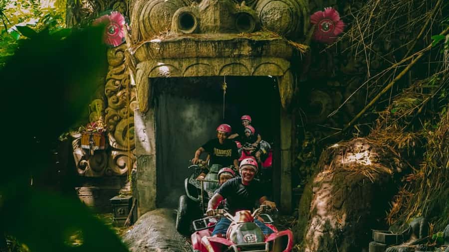 Ubud: Quad ATV Waterfalls & Barong Caves - Barong Caves: the Instagram moment that’s still part of the adventure