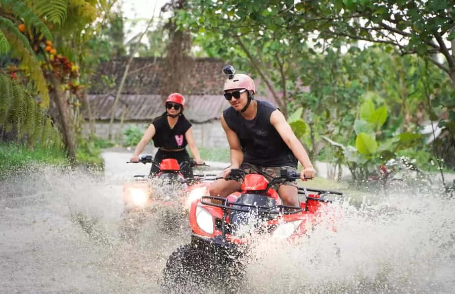 Ubud Quad Bike Tour with Waterfall, Long Tunnel, and Lunch - Quad-bike thrill in Ubud: tunnel, waterfall, and a ride you can feel