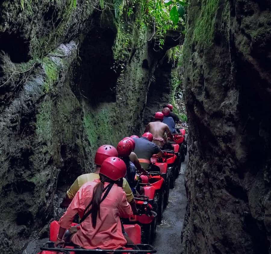Ubud Quad Bike Tour with Waterfall, Long Tunnel, and Lunch - Riding route highlights: rice fields, villages, and that long tunnel moment